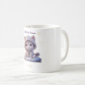 Custom Cosmic Cat Mug – Personalized Pastel Galaxy Koffiemok (Voorkant rechts)