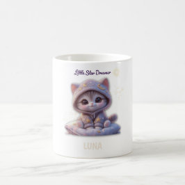 Custom Cosmic Cat Mug – Personalized Pastel Galaxy Koffiemok
