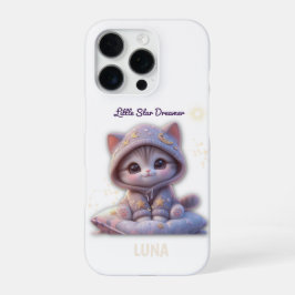 Custom Cosmic Cat Phone Case – Personalized Space iPhone 16 Pro Hoesje