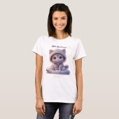 Custom Cosmic Cat T-Shirt – Personalized Pastel (Voorkant volledig)