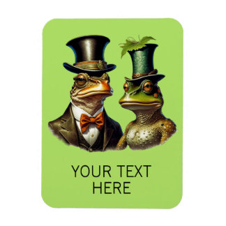 Custom Cottagecore Funny Victorian Frog Couple Magneet