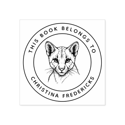 Custom Cougar Cat Dit boek behoort tot de naam van Rubberstempel (Afrduk)