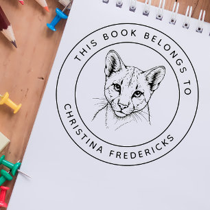 Custom Cougar Cat Dit boek behoort tot de naam van Zelfinktende Stempel