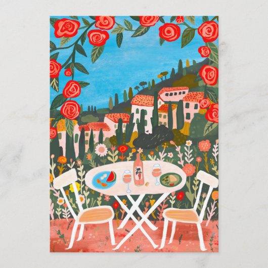 CUSTOM Countryside Meal met een Uitzicht Art Menu (Voorkant)