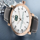 Custom couple floral names monogram wedding horloge