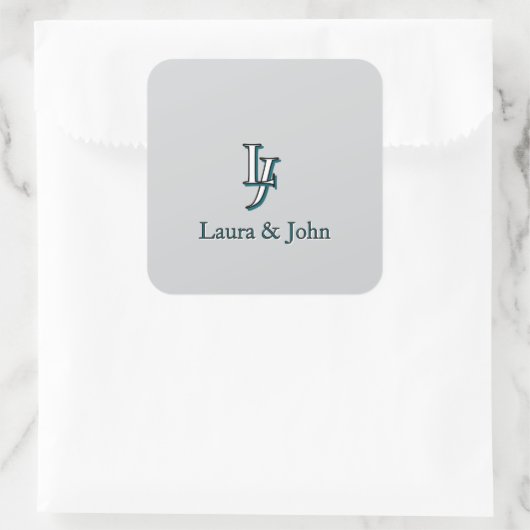 Custom Couple Initials and Names Stickers (Tas)