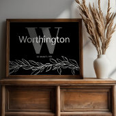 Custom Couple Last Name Elegant Wedding Print