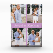 Custom Couple Love Script Acrylic Photo Block Fotoblokken (Voorkant)