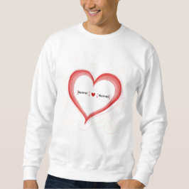 Custom Couple Names Heart Sweatshirt