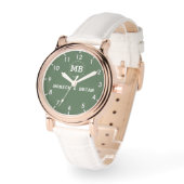 Custom couple names His and Hers monogram initials Horloge (Hoek)