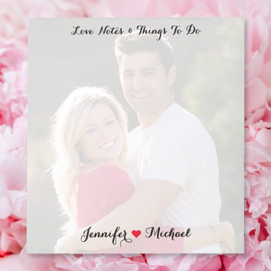 Custom Couple Photo Love Notes To Do List Notepad Notitieblok