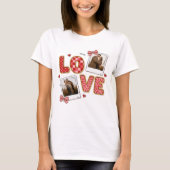 Custom Couple Photo Valentine T-Shirt (Voorkant)