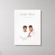 Custom Couple PhotoHeart Blush Pink Jubileum