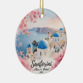 Custom Couple’s Travel Keepsake Keramisch Ornament (Rechts)