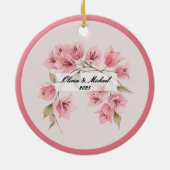 Custom Couple’s Travel Keepsake Keramisch Ornament (Achterkant)