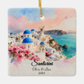 Custom Couple’s Travel Keepsake Keramisch Ornament (Voorkant)