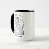 Custom Couples Coffee Mug Gift for Wife & Husband Mok (Voorkant links)