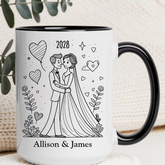 Custom Couples Coffee Mug Gift for Wife & Husband Mok