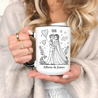 Custom Couples Coffee Mug Gift for Wife & Husband Mok