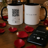 Custom Couple's QR Playlist Mug Mok