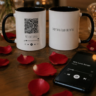 Custom Couple's QR Playlist Mug Mok