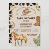 Custom CowBoy Baby shower party Kaart (Voorkant / Achterkant)