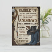 Custom Cowboy Hat and Lasso Wild West Birthday Kaart (Staand voorkant)