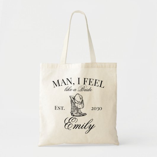 Custom Cowgirl Bachelorette Party Social Club Tote Bag (Voorkant)