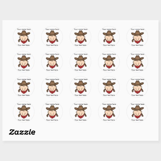 CUSTOM COWGIRL BRUINE STICKER (Vel)
