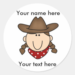 CUSTOM COWGIRL BRUINE STICKER