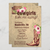 Custom Cowgirls neem me mee! Rustieke roze bloemen Kaart (Voorkant / Achterkant)