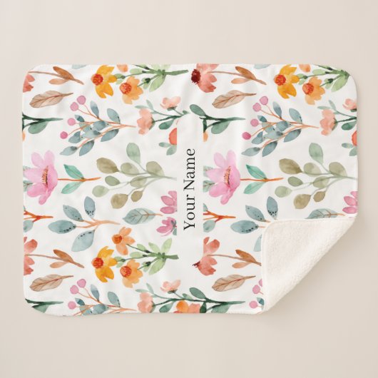 Custom Cozy Sherpa Blanket Deken (Voorkant (horizontaal))