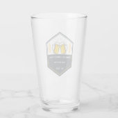 Custom Craft Beer Logo Glass Glas (Achterkant)