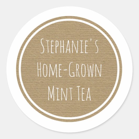 Custom Craft Paper Gedrukt Flespot Label (Voorkant)