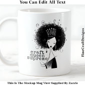 Custom Craft Queen met Afro Quote 039 Nieuwigheid Koffiemok