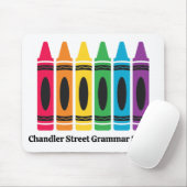 Custom Crayon Muismat – met School Naam (Met muis)