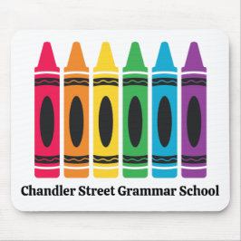 Custom Crayon Muismat – met School Naam