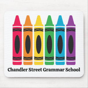 Custom Crayon Muismat – met School Naam