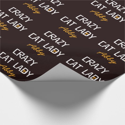 Custom Crazy Cat Lady Cadeaupapier (Hoek)