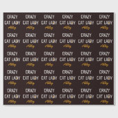 Custom Crazy Cat Lady Cadeaupapier (Vlak)