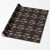 Custom Crazy Cat Lady Cadeaupapier (Uitgerold)
