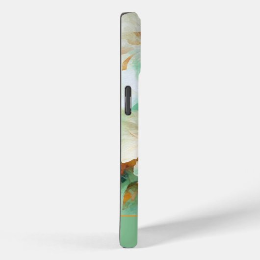 Custom Cream & Gold Floral Waterverf Case-Mate iPhone Case (Achterkant / Rechts)