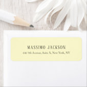 Custom cream personalized minimalist address name etiket (Insitu)