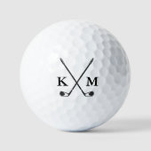 Custom Create Golfer Personalize Monogram Initials Golfballen (Voorkant)