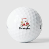 Custom Create Your Own Golf Cart Theme Monogrammed Golfballen (Voorkant)