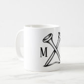 Custom Create Your Own Golf Monogrammed Koffiemok (Voorkant links)