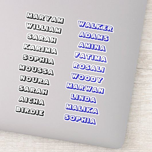 Custom Creative 3D Label Naam Stickers voor Jongen