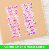Custom Creative 3D Label Naam Stickers voor Meisje