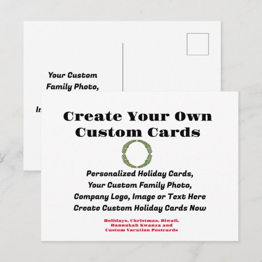 Custom Creëer Holiday Seizoensgebonden Kaart - Gep (Voorkant / Achterkant)