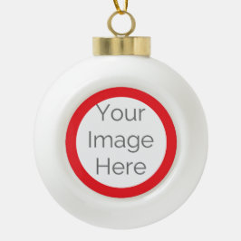 Custom creëer uw eigen foto keramische bal ornament